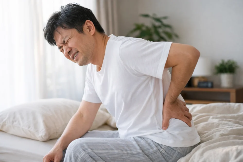 朝の腰痛画像